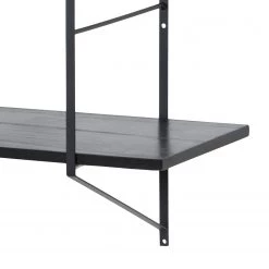 Mørteens Étagère Oxbow II - Paulownia massif / Métal - Paulownia Noir -Meubles de salle à manger Soldes Magasin regal oxbow ii paulownia massiv schwarz 4562392