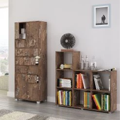 Schildmeyer Étagère Teodora - Imitation chêne du Panama -Meubles de salle à manger Soldes Magasin regal teodora eiche panama dekor 1126186