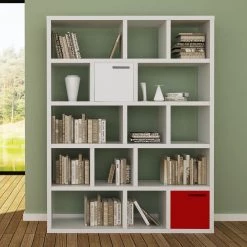 Temahome Étagère Berlin - Blanc mat - Blanc - 150 x 198 cm 14 Temahome Étagère Berlin - Blanc mat - Blanc - 150 x 198 cm -Meubles de salle à manger Soldes Magasin regal whitby 5 levels mattweiss 243826