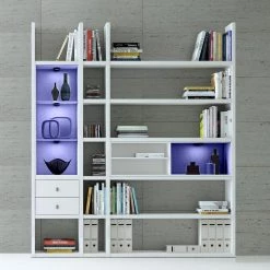 Loftscape Etagère Emporior III.B - Blanc - Avec éclairage 9 Loftscape Etagère Emporior III.B - Blanc - Avec éclairage -Meubles de salle à manger Soldes Magasin regalwand emporior iii b rgb led beleuchtung weiss 3397801
