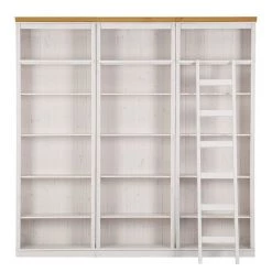 Maison Belfort Bibliothèque Lillehammer II - Pin massif - Pin blanc / Pin couleur miel -Meubles de salle à manger Soldes Magasin regalwand lillehammer ii kiefer massiv weiss honig 1112658