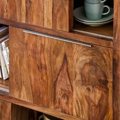 Ars Natura Étagère à portes coulissantes Trangle - Sheesham massif -Meubles de salle à manger Soldes Magasin schiebetuerenregal trangle sheesham massiv 676050