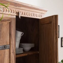 Wolf-Möbel Armoire Bombay II - Sheesham massif -Meubles de salle à manger Soldes Magasin schrank bombay sheesham massiv natur 3459317