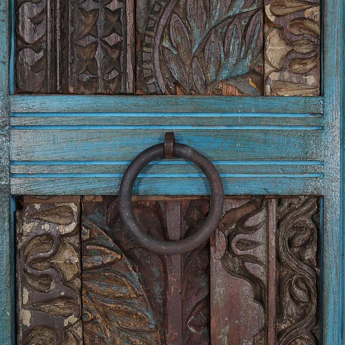 Red Living Armoire Watergate - Vieux bois recyclé et manguier massif 5 Red Living Armoire Watergate - Vieux bois recyclé et manguier massif – Image 5