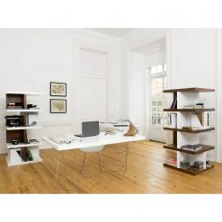 Temahome Table Hueva - Blanc / Chrome - Largeur : 160 cm -Meubles de salle à manger Soldes Magasin schreibtisch multi trestles mattweiss 5005808