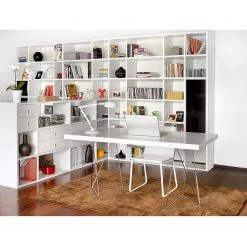 Temahome Table Hueva - Blanc / Chrome - Largeur : 160 cm -Meubles de salle à manger Soldes Magasin schreibtisch multi trestles mattweiss 5005812