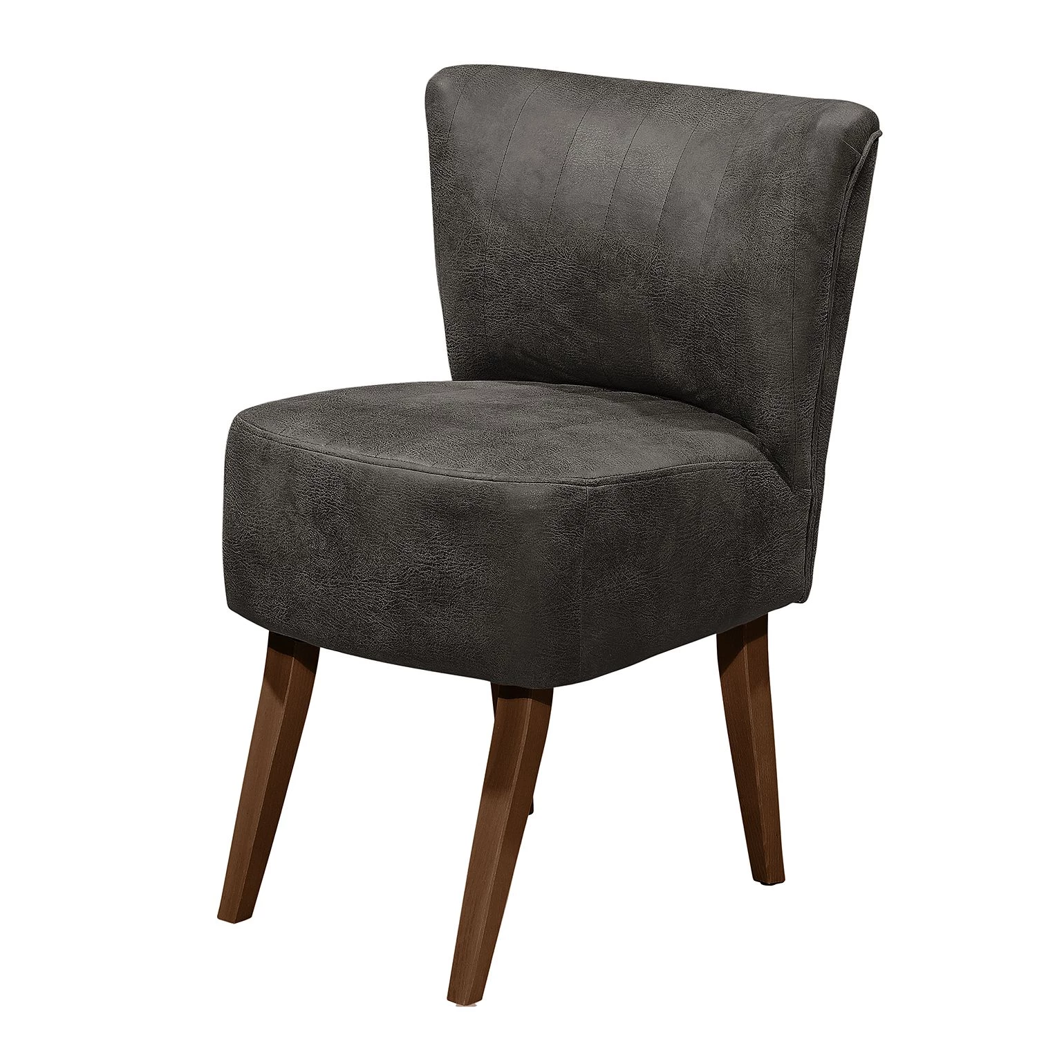 Ars manufacti Fauteuil Rotnes - Basalte - Marron foncé 1 Ars manufacti Fauteuil Rotnes - Basalte - Marron foncé