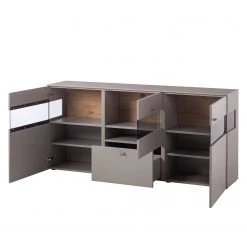 GWINNER Buffet Anzio - Mat fango / Chêne de poutre - Avec éclairage -Meubles de salle à manger Soldes Magasin sideboard anzio ohne beleuchtung 4524148