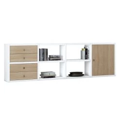 Loftscape Buffet Emporior III.B - Imitation chêne / Blanc