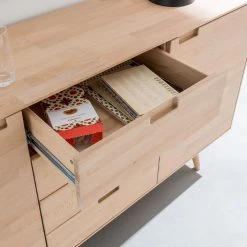 Mørteens Buffet Finsby - Hêtre massif - Hêtre blanc huilé -Meubles de salle à manger Soldes Magasin sideboard finsby buche massiv 3681721