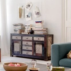 Wolf-Möbel Buffet Goa II - Partiellement en manguier et acacia massifs -Meubles de salle à manger Soldes Magasin sideboard goa ii akazie mango teilmassiv mehrfarbig 3212729