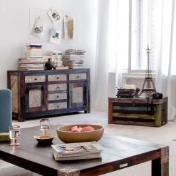 Wolf-Möbel Buffet Goa II - Partiellement en manguier et acacia massifs -Meubles de salle à manger Soldes Magasin sideboard goa mehrfarbig 3050441