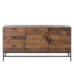 Ars manufacti Buffet Grasby - Pin recyclé / Métal - Pin foncé / Noir -Meubles de salle à manger Soldes Magasin sideboard grasby altholz pinie metall pinie dunkel schwarz 4885000