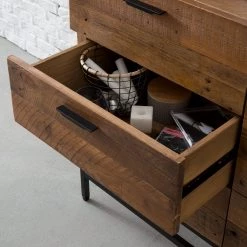 Ars manufacti Buffet Grasby - Pin recyclé / Métal - Pin foncé / Noir -Meubles de salle à manger Soldes Magasin sideboard grasby altholz pinie metall pinie dunkel schwarz 4920616