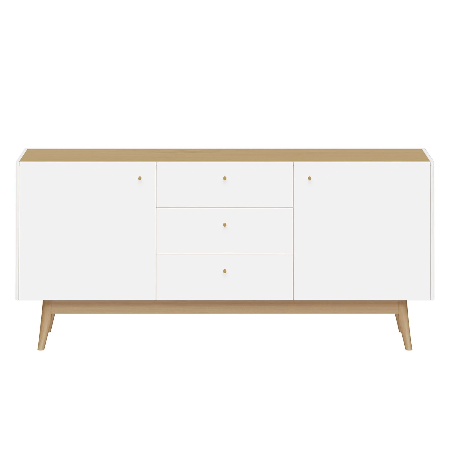 Germania Buffet Monteo I - Blanc / Chêne 2 Germania Buffet Monteo I - Blanc / Chêne – Image 2