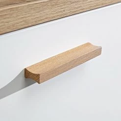 Germania Buffet Neston I - Partiellement en chêne massif - Blanc mat / Imitation chêne de Sanremo -Meubles de salle à manger Soldes Magasin sideboard neston i supermatt weiss eiche sonoma dekor 637538