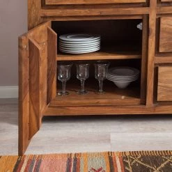 Ars Natura Buffet Ohio I - Sheesham massif ciré -Meubles de salle à manger Soldes Magasin sideboard ohio i seesham massiv gewachst 3458333