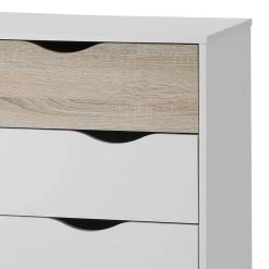 Mørteens Buffet Sunndal - Partiellement en caoutchouc massif - Blanc / Chêne clair -Meubles de salle à manger Soldes Magasin sideboard sunndal gummibaum teilmassiv weiss eiche dekor 4753652