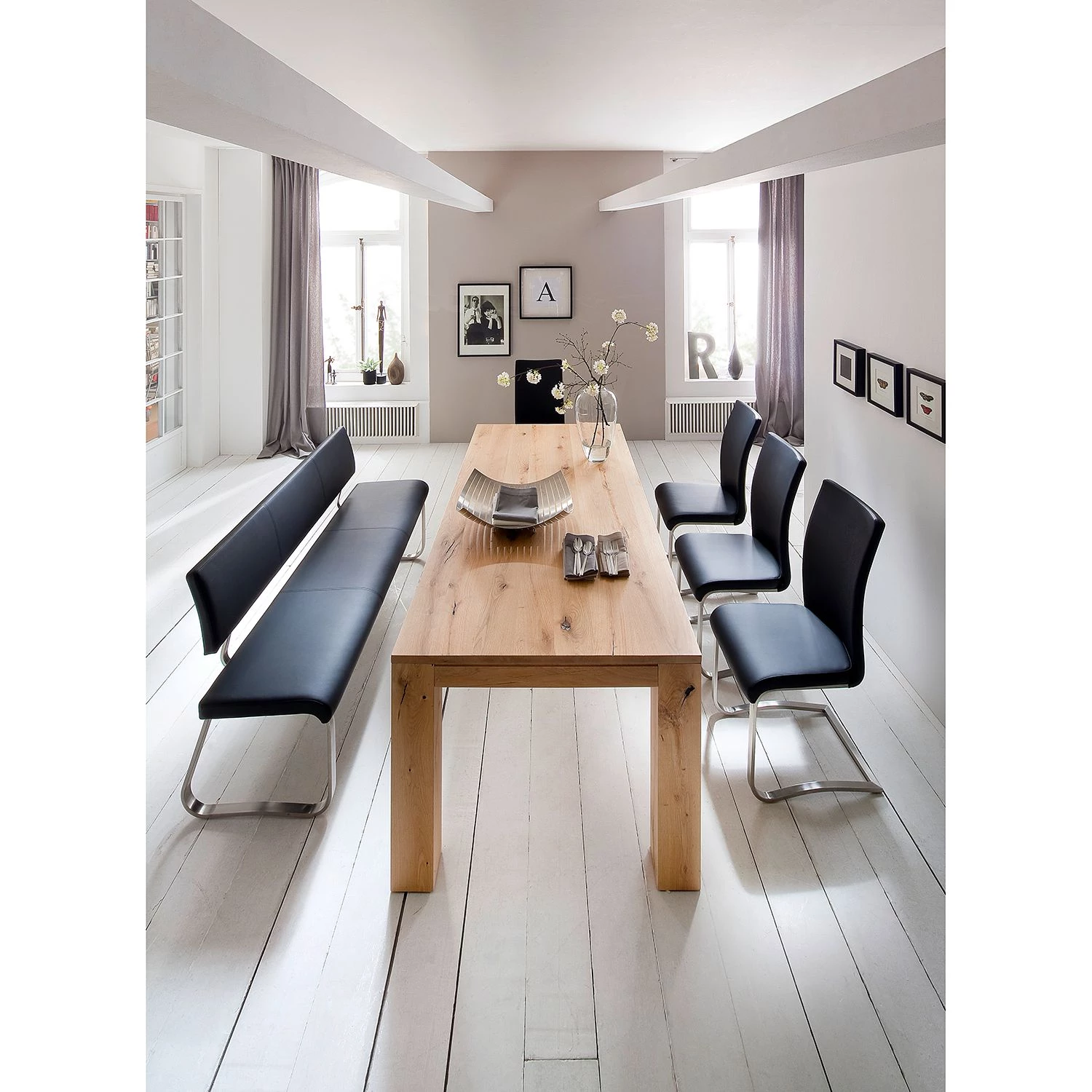 Fredriks Banc Marco - Noir - Largeur : 175 cm 3 Fredriks Banc Marco - Noir - Largeur : 175 cm – Image 3