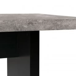 Temahome Table Detroit I - Imitation béton / Noir mat -Meubles de salle à manger Soldes Magasin temahome speisen 05 01 2017 4319004