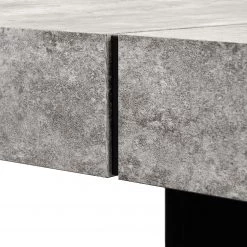 Temahome Table Detroit II - Imitation béton / Noir mat -Meubles de salle à manger Soldes Magasin temahome speisen 05 01 2017 4319136