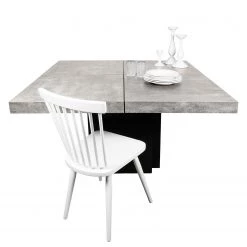 Temahome Table Detroit II - Imitation béton / Noir mat -Meubles de salle à manger Soldes Magasin temahome speisen 05 01 2017 4319140