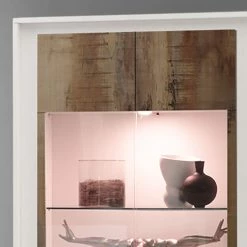 LC Spa Vitrine Forenza - Marron clair / Blanc -Meubles de salle à manger Soldes Magasin vitrine forenza 4254676