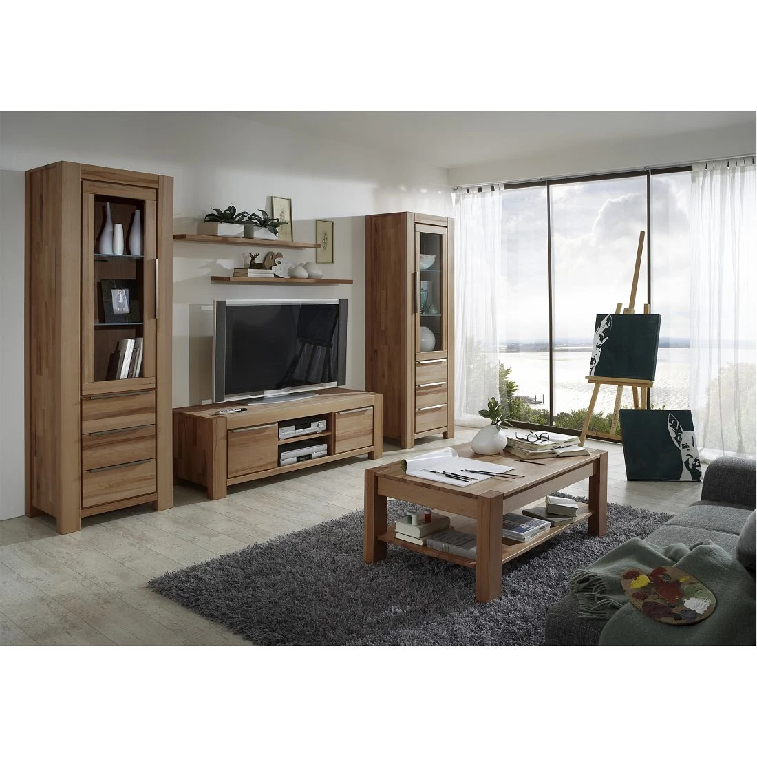 Ars Natura Vitrine Pia I - Chêne sauvage massif huilé 2 Ars Natura Vitrine Pia I - Chêne sauvage massif huilé – Image 2