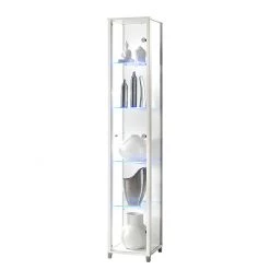 Fredriks Vitrine Winnipeg I - Avec éclairage LED - Verre transparent / Blanc