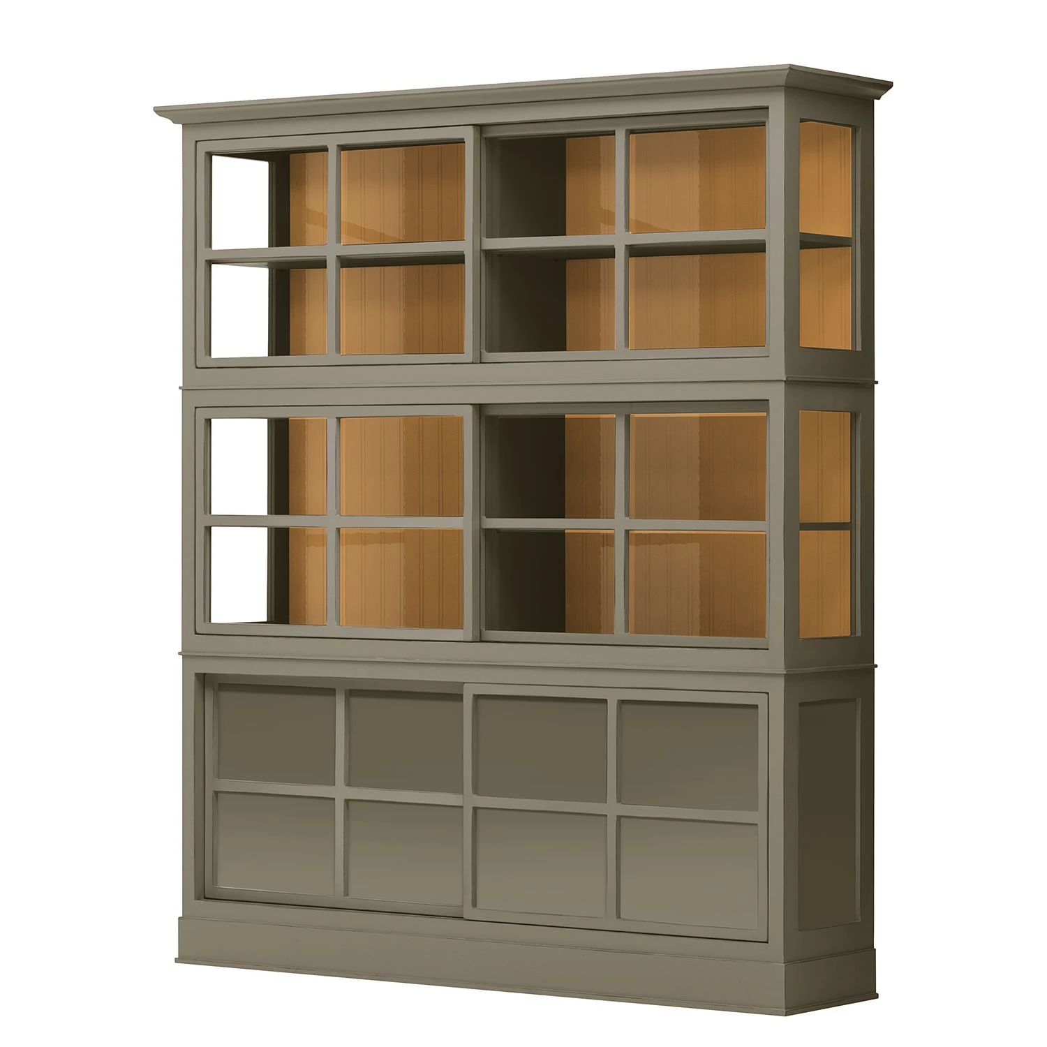 Maison Belfort Vitrine Azjana - Granite / Pin couleur miel 1 Maison Belfort Vitrine Azjana - Granite / Pin couleur miel