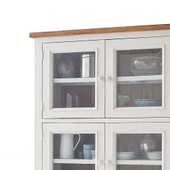 Maison Belfort Armoire vitrine Balignton - Blanc -Meubles de salle à manger Soldes Magasin vitrinenschrank balignton kiefer massiv weiss 4450344