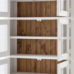 Maison Belfort Armoire vitrine Balignton - Blanc -Meubles de salle à manger Soldes Magasin vitrinenschrank balignton kiefer massiv weiss 4450356