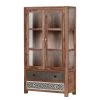 Red Living Armoire vitrine Farasi - Sheesham massif
