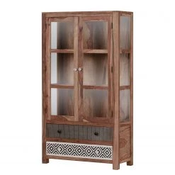 Red Living Armoire vitrine Farasi - Sheesham massif