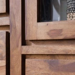 Ars Natura Armoire vitrine Ohio - Sheesham massif -Meubles de salle à manger Soldes Magasin vitrinenschrank ohio sheesham massiv 4257544