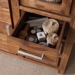 Ars Natura Armoire vitrine Ohio - Sheesham massif -Meubles de salle à manger Soldes Magasin vitrinenschrank ohio sheesham massiv 4257548