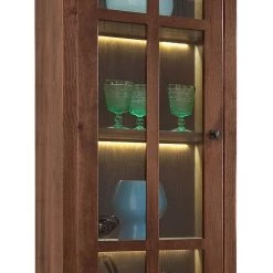 Ridgevalley Armoire vitrine Vicuna II - Pin massif - Marron - Sans éclairage -Meubles de salle à manger Soldes Magasin vitrinenschrank vicuna ii pinie massiv braun 453975