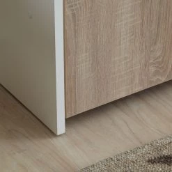 Loftscape Ensemble lit mural Godia II - Blanc / Imitation chêne de Sonoma - Maletas de mousse -Meubles de salle à manger Soldes Magasin wandklappbett kombination godia ii schaumstoffmatratze weiss eiche sonoma dekor 1722882