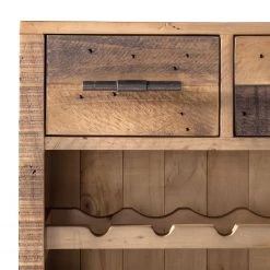 Ars manufacti Étagère à vin Tamati - Pin ancien / Métal - Pin foncé / Noir -Meubles de salle à manger Soldes Magasin weinregal tamati altholz pinie metall pinie dunkel schwarz 4920724