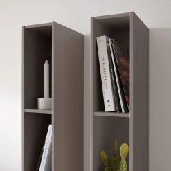 GWINNER Étagère murale Anzio I - Tourbe mat - Hauteur : 143 cm 8 GWINNER Étagère murale Anzio I - Tourbe mat - Hauteur : 143 cm -Meubles de salle à manger Soldes Magasin wohnwand anzio i 4 teilig vitrinenelement links ohne beleuchtung matt fango 4625712