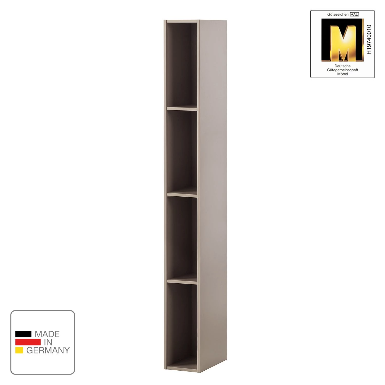 GWINNER Étagère murale Anzio I - Tourbe mat - Hauteur : 143 cm 2 GWINNER Étagère murale Anzio I - Tourbe mat - Hauteur : 143 cm – Image 2