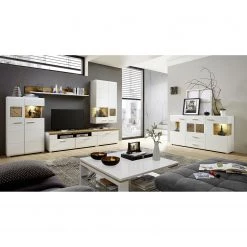 Loftscape Tablette murale Aulby - Blanc 6 Loftscape Tablette murale Aulby - Blanc -Meubles de salle à manger Soldes Magasin wohnwand aulby i 4 teilig inkl beleuchtung matt weiss eiche dekor 4715336