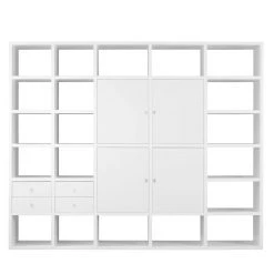 Loftscape Ensemble meuble TV Empire III - Blanc - 4 portes / 4 tiroirs -Meubles de salle à manger Soldes Magasin wohnwand empire weiss 4 tueren 4 schubkaesten 1324884