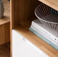 Studio Copenhagen Étagère Loca - Partiellement en chêne sauvage massif - Hauteur : 125 cm -Meubles de salle à manger Soldes Magasin wohnwand loca wildeiche teilmassiv 4920148