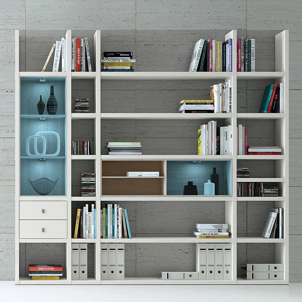 Loftscape Etagère XL Emporior IIl.a - Blanc / Imitation chêne de Sonoma - Avec éclairage 3 Loftscape Etagère XL Emporior IIl.a - Blanc / Imitation chêne de Sonoma - Avec éclairage – Image 3