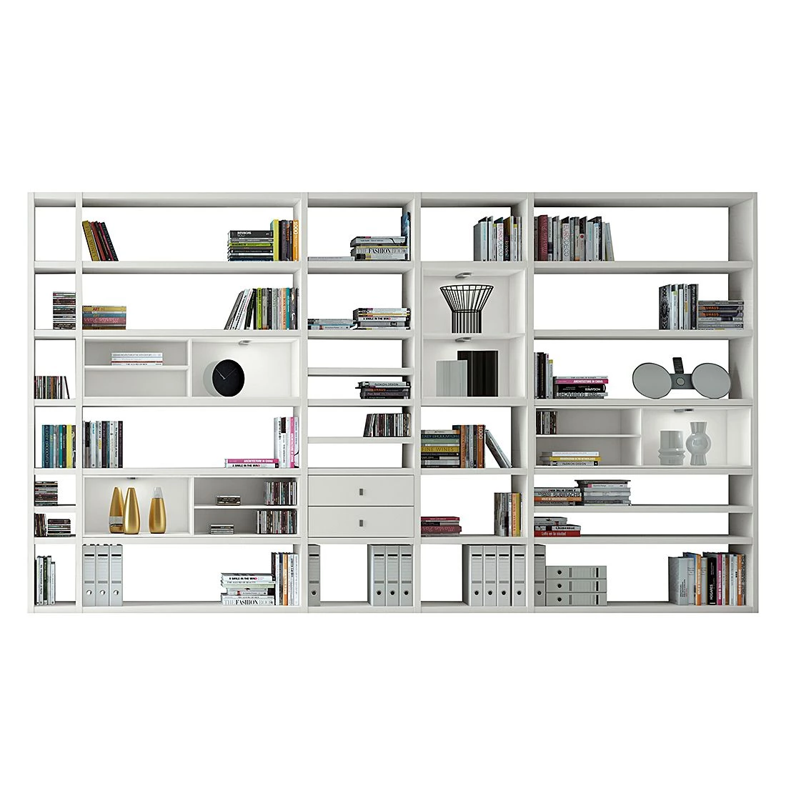 Loftscape Etagère XXL Emporior II - Blanc crème - Avec éclairage 1 Loftscape Etagère XXL Emporior II - Blanc crème - Avec éclairage