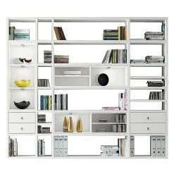 Loftscape Etagère XXL Emporior IV.A - Blanc crème - Avec éclairage